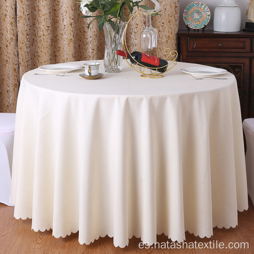 Restaurante hotel banquete mesa redonda mantel blanco redondo